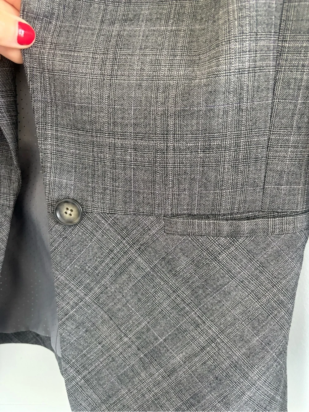Banana Republic Gray Plaid Women's Blazer